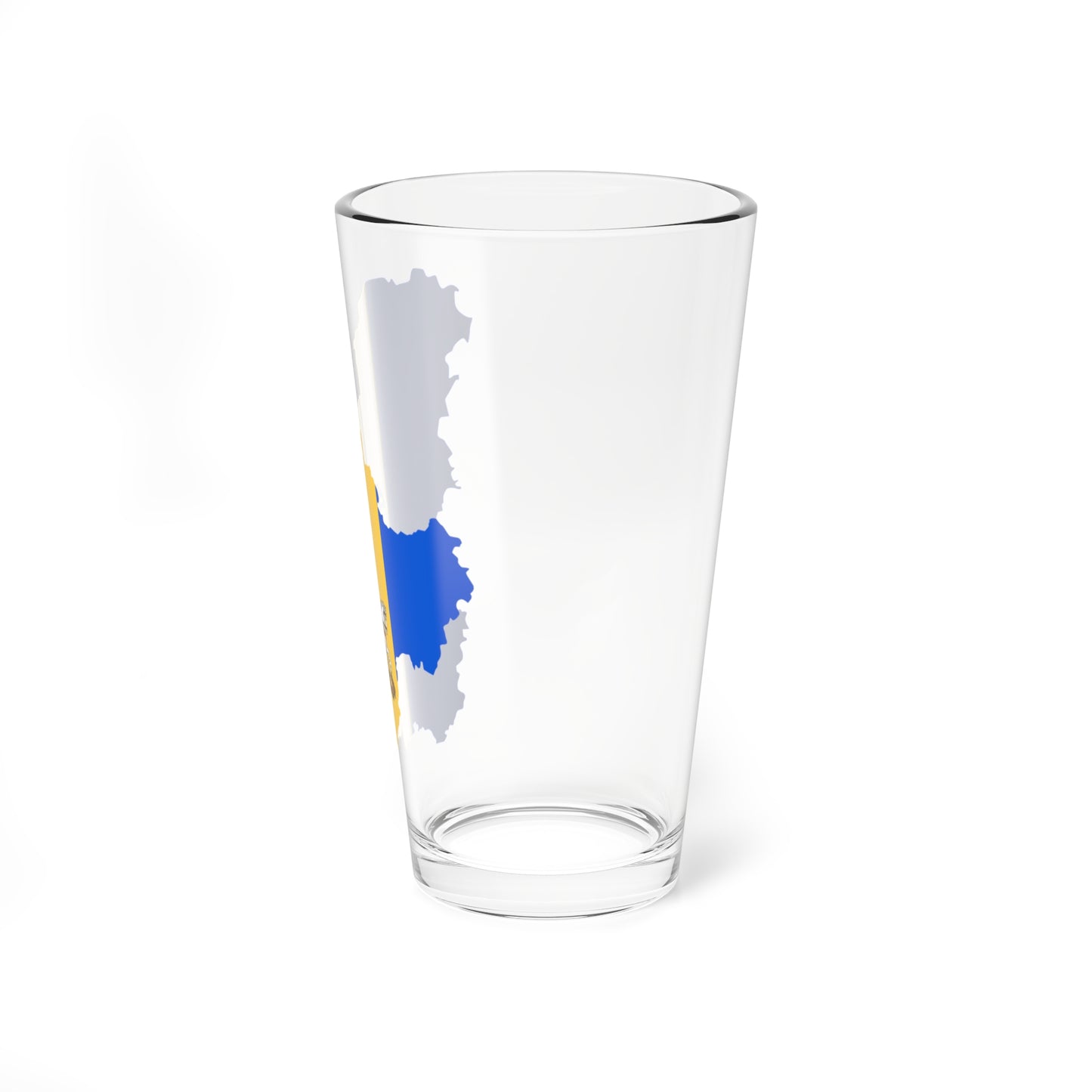 Flag-map of Kiev Oblast (Ukraine) Pint Glass 16oz