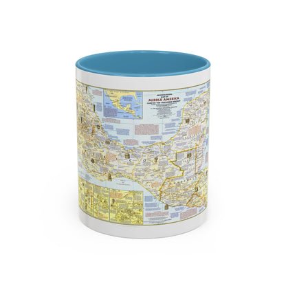 Central America - Archeological Map 1 (1968) (Map) Accent Coffee Mug