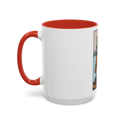 The 6 of Swords (Tarot Card) Accent Coffee Mug-Go Mug Yourself