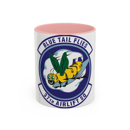 37th Airlift Squadron (U.S. Air Force) Accent Coffee Mug