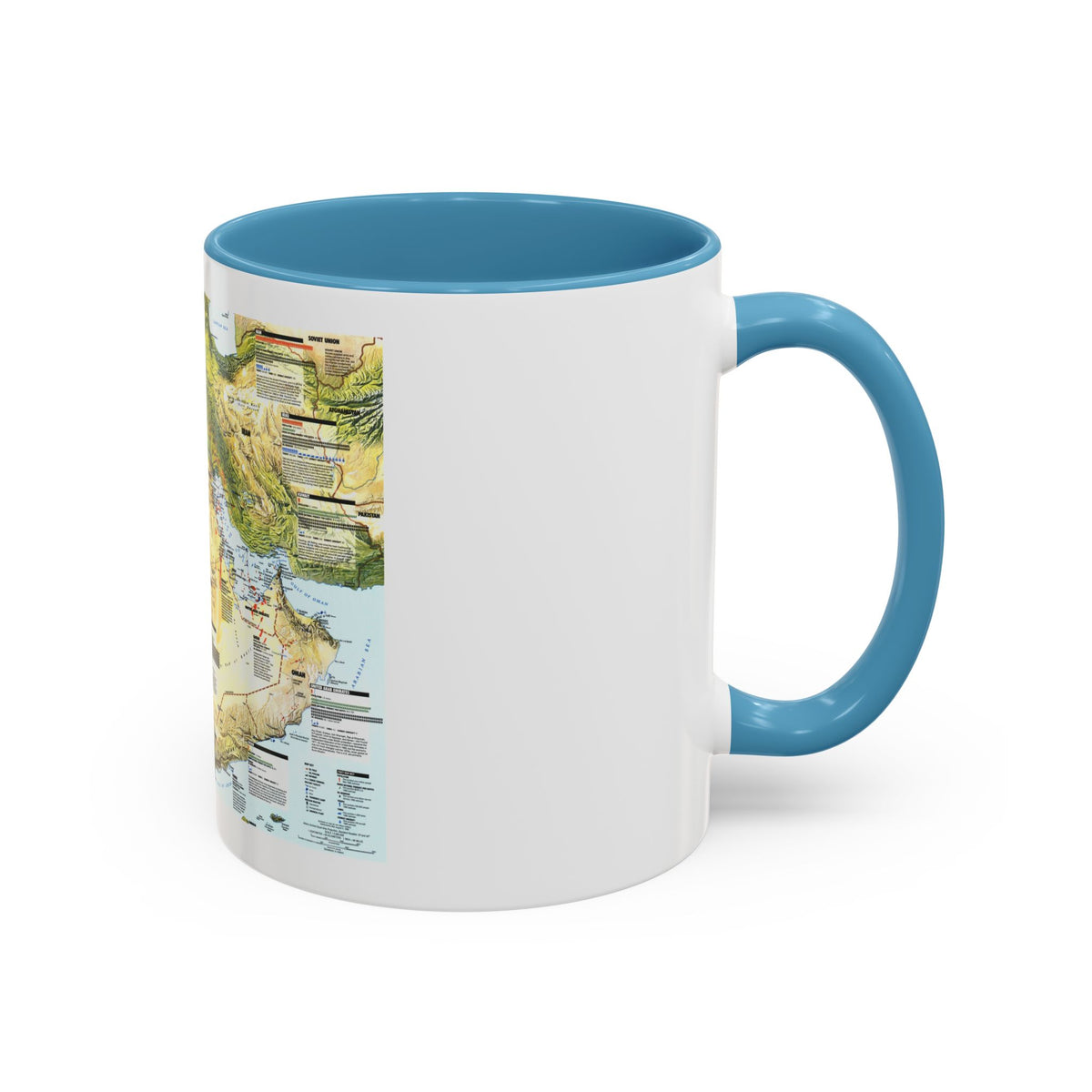 Middle East - States in Turmoil (1991) (Map) Accent Coffee Mug