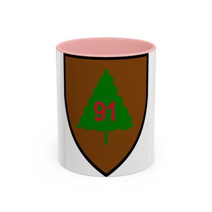 US 91st Infantry Division (U.S. Army) Accent Coffee Mug