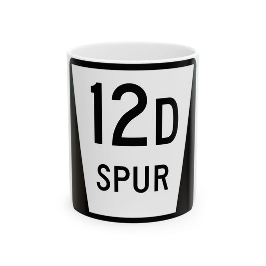 N SPUR 12D (Nebraska) (Road Sign) White Coffee Mug