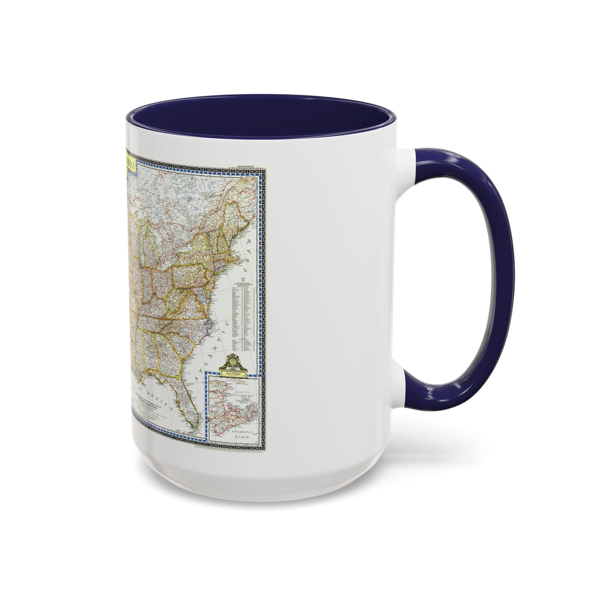 USA - The United States (1951) (Map) Accent Coffee Mug