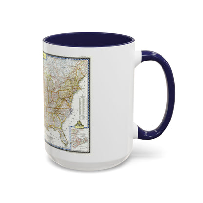USA - The United States (1951) (Map) Accent Coffee Mug