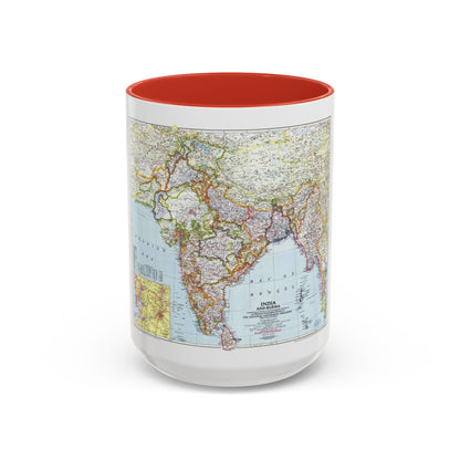 India and Burma (1946) (Map) Accent Coffee Mug