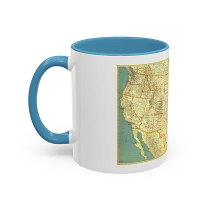 USA - The United States (1933) (Map) Accent Coffee Mug