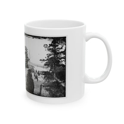 James River, Va. Confederate Gun In Battery Brooks (U.S. Civil War) White Coffee Mug