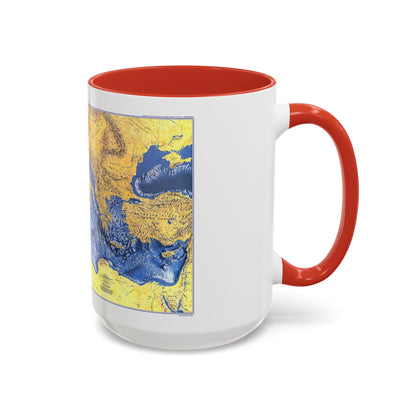 Mediterranean Seafloor (1982) (Map) Accent Coffee Mug