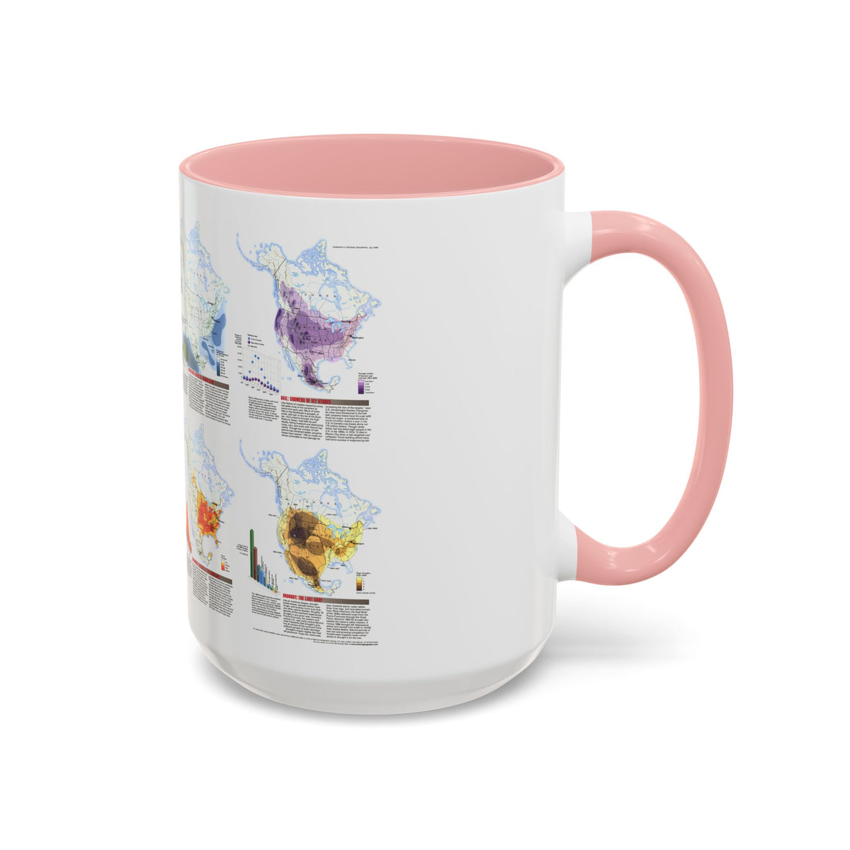 North America - Natural Hazards (1998) (Map) Accent Coffee Mug
