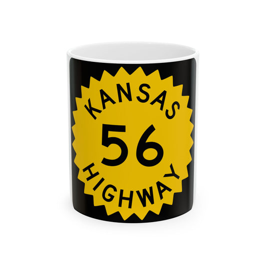 K-56 1948 (Kansas) (Road Sign) White Coffee Mug