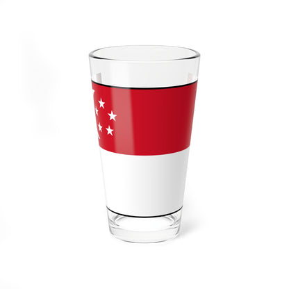 Flag of Singapore bordered (Singapore) Pint Glass 16oz