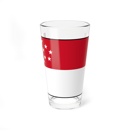Flag of Singapore bordered (Singapore) Pint Glass 16oz