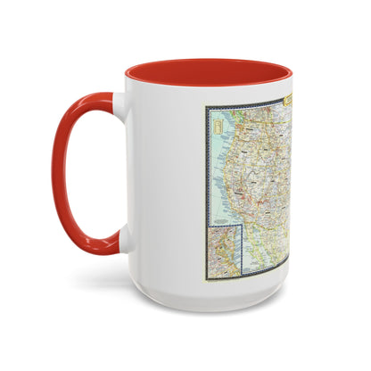 USA - An Historical Map (1953) (Map) Accent Coffee Mug