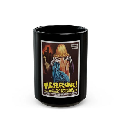 FRANKENSTEIN'S CASTLE OF FREAKS (ITALIAN) 1974 Movie Poster - Black Coffee Mug-15oz-Go Mug Yourself