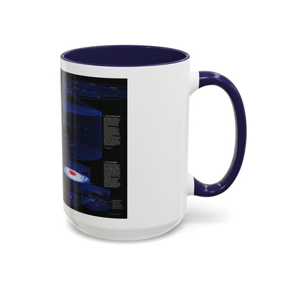 Space - The Universe - Through Time and Space (1983) (Map) Accent Coffee Mug