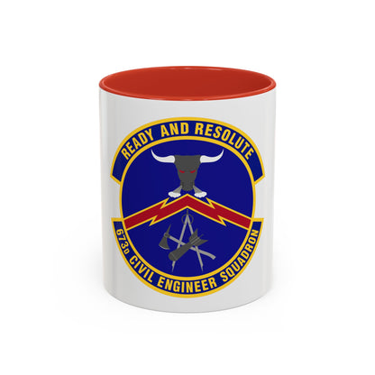 673d Civil Engineer Squadron (U.S. Air Force) Accent Coffee Mug