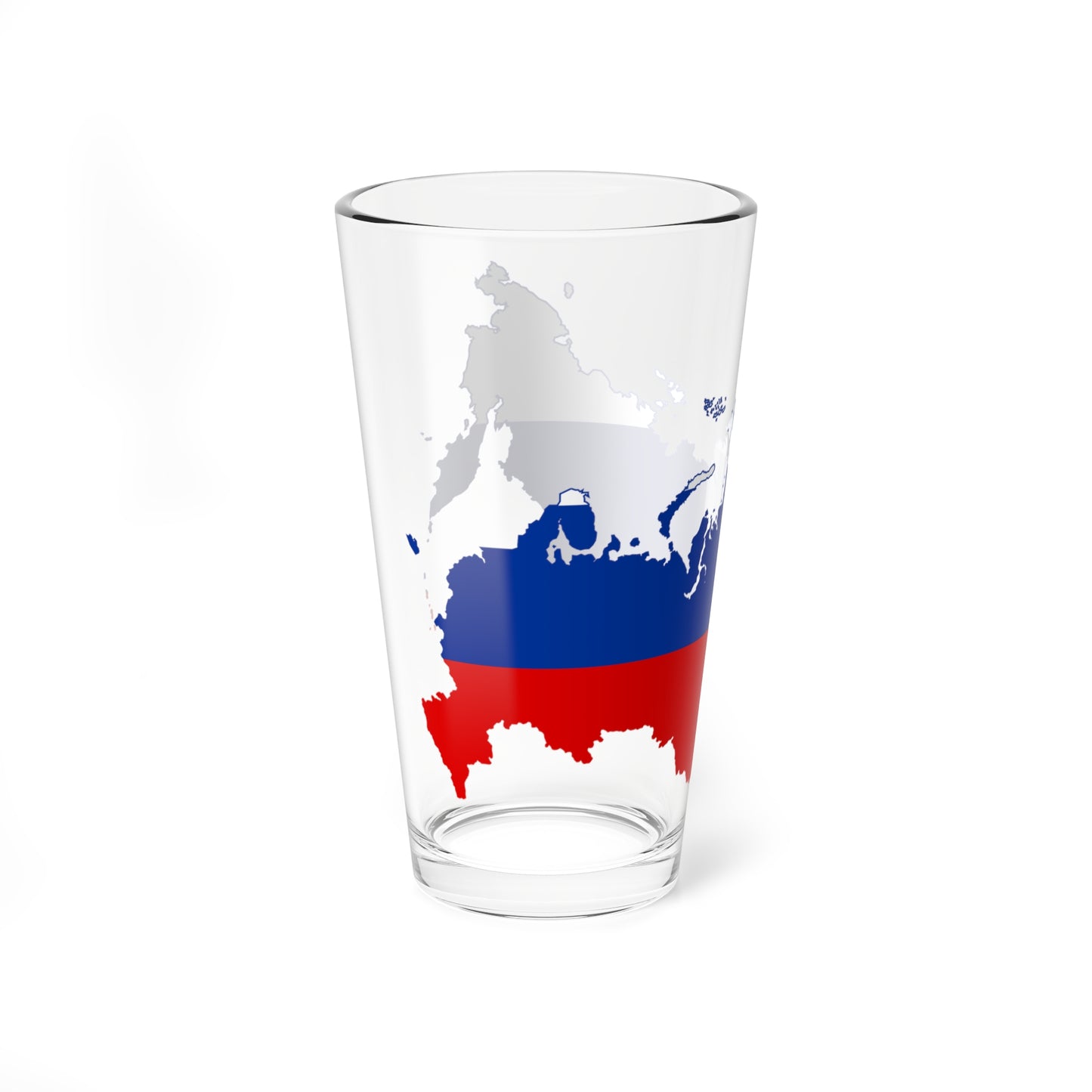 Flag-map of Russia (Russia) Pint Glass 16oz