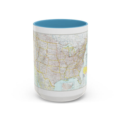 USA - The United States (1940) (Map) Accent Coffee Mug