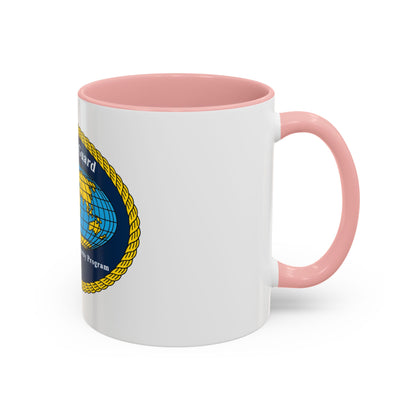 USCG International Port Security Program (U.S. Coast Guard) Accent Coffee Mug