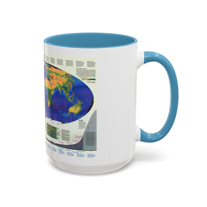 World Map - Endangered Earth (Map) Accent Coffee Mug
