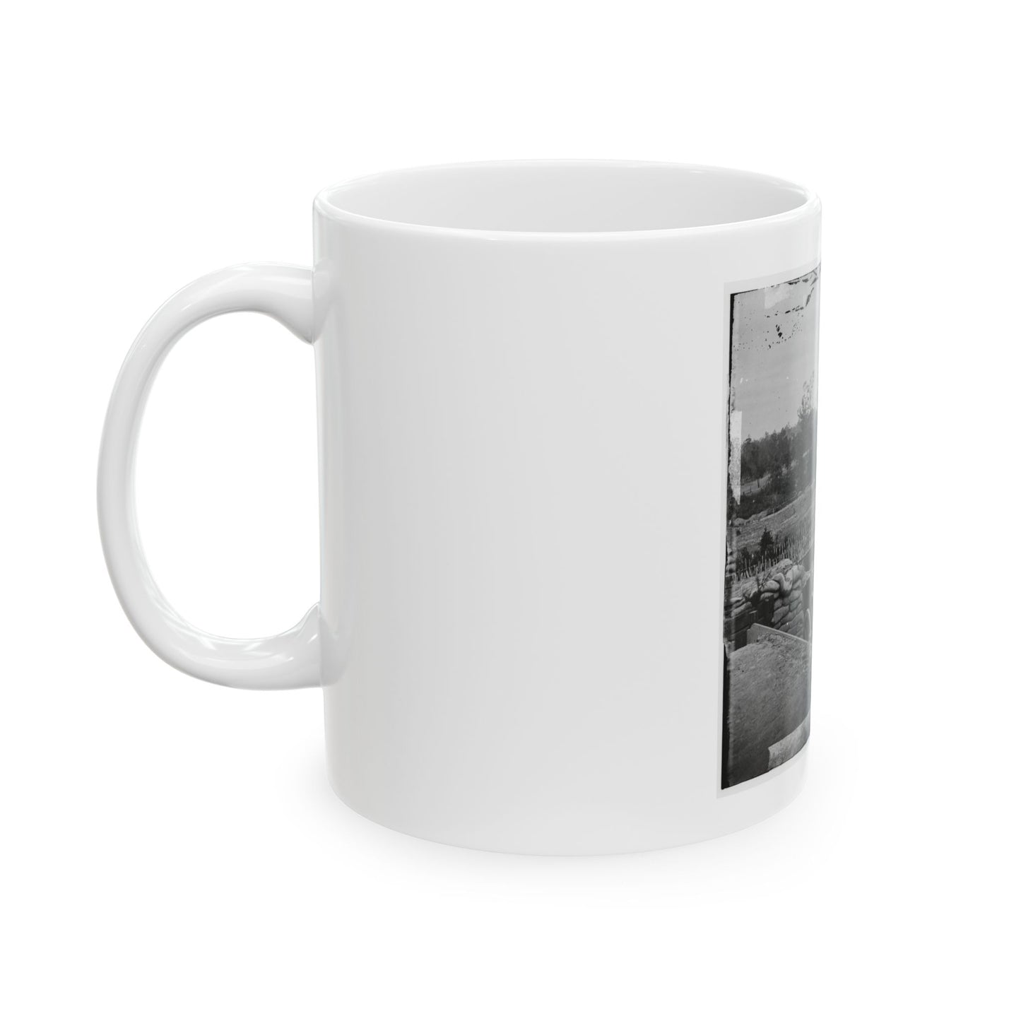 Atlanta, Georgia. Interior View Of Confederate Fort, East Of W. & A. Railroad, Looking East (U.S. Civil War) White Coffee Mug