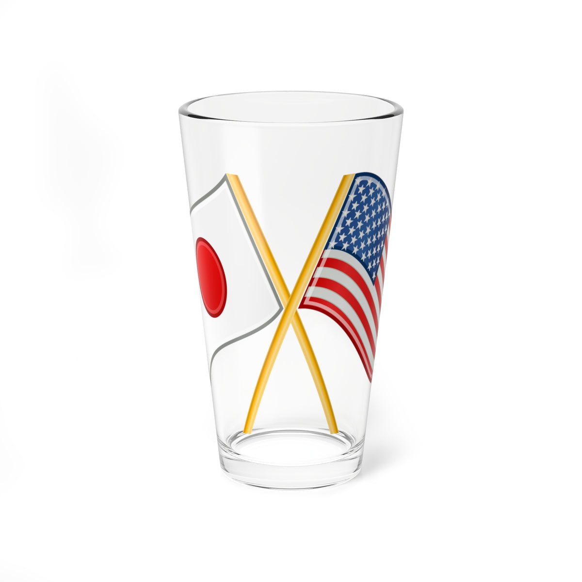 Japan and U.S. flags (Japan) Pint Glass 16oz