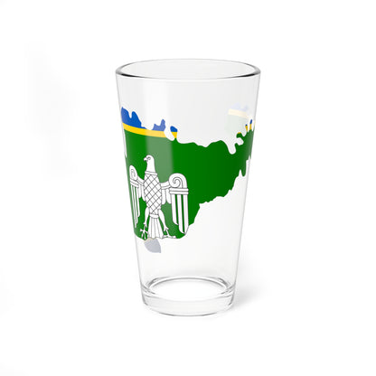 Flag-map of Chernivtsi Oblast (Ukraine) Pint Glass 16oz