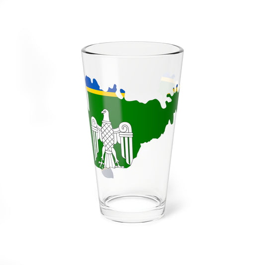 Flag-map of Chernivtsi Oblast (Ukraine) Pint Glass 16oz