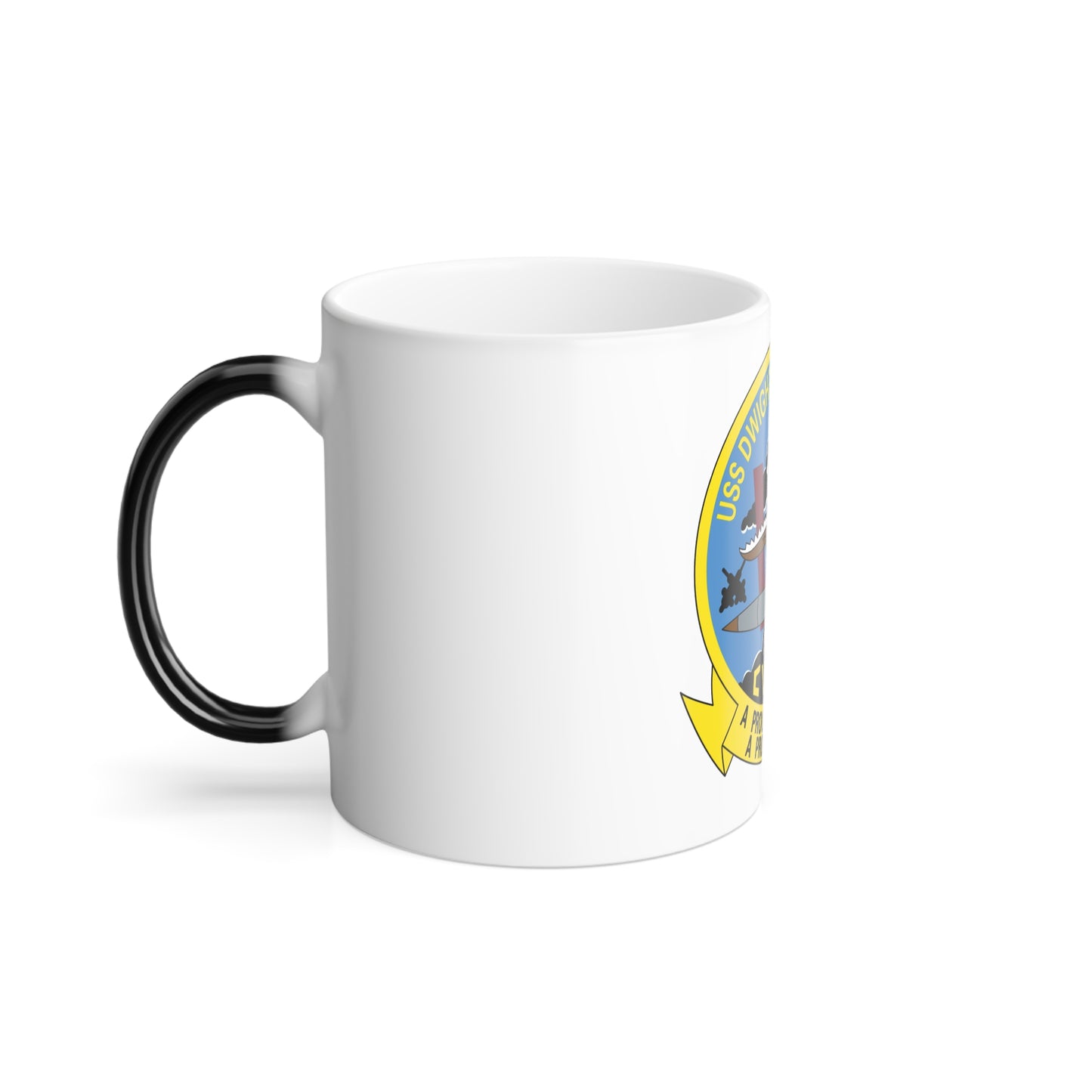 USS Dwight D Eisenhower Proud Tradition (U.S. Navy) Color Changing Mug 11oz