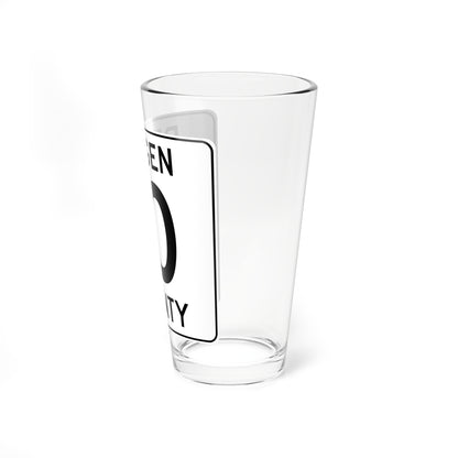 Bergen County 10 (New Jersey) (Road Sign) Pint Glss 16oz