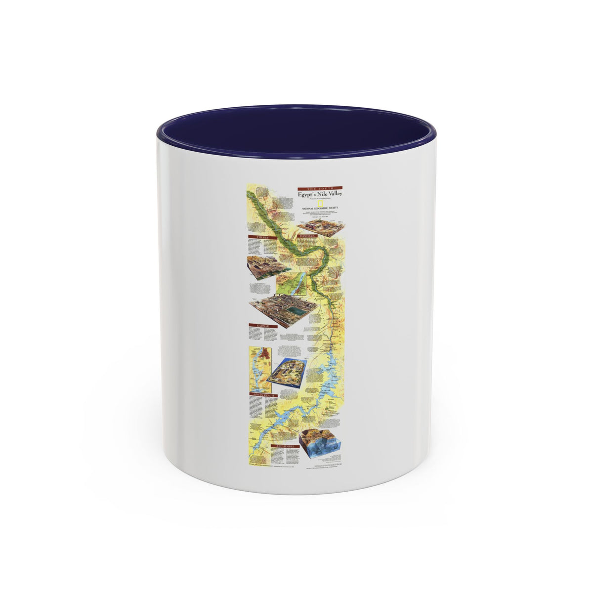 Egypt's Nile Valley- The South (1995) (Map) Accent Coffee Mug