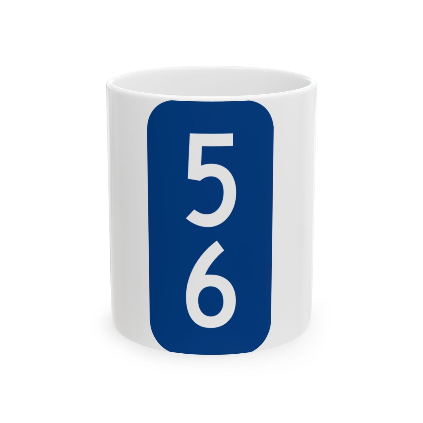 Warren County 56 NY tab (New York) (Road Sign) White Coffee Mug