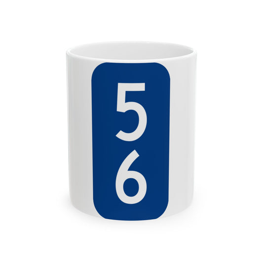 Warren County 56 NY tab (New York) (Road Sign) White Coffee Mug