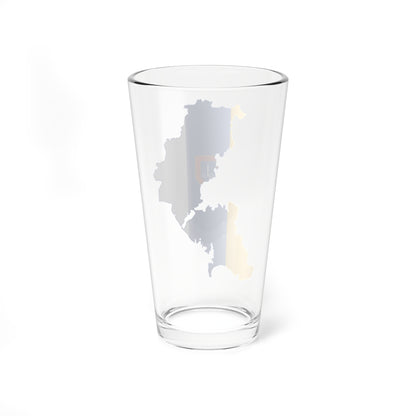 Flag-map of Odesa Oblast (Ukraine) Pint Glass 16oz