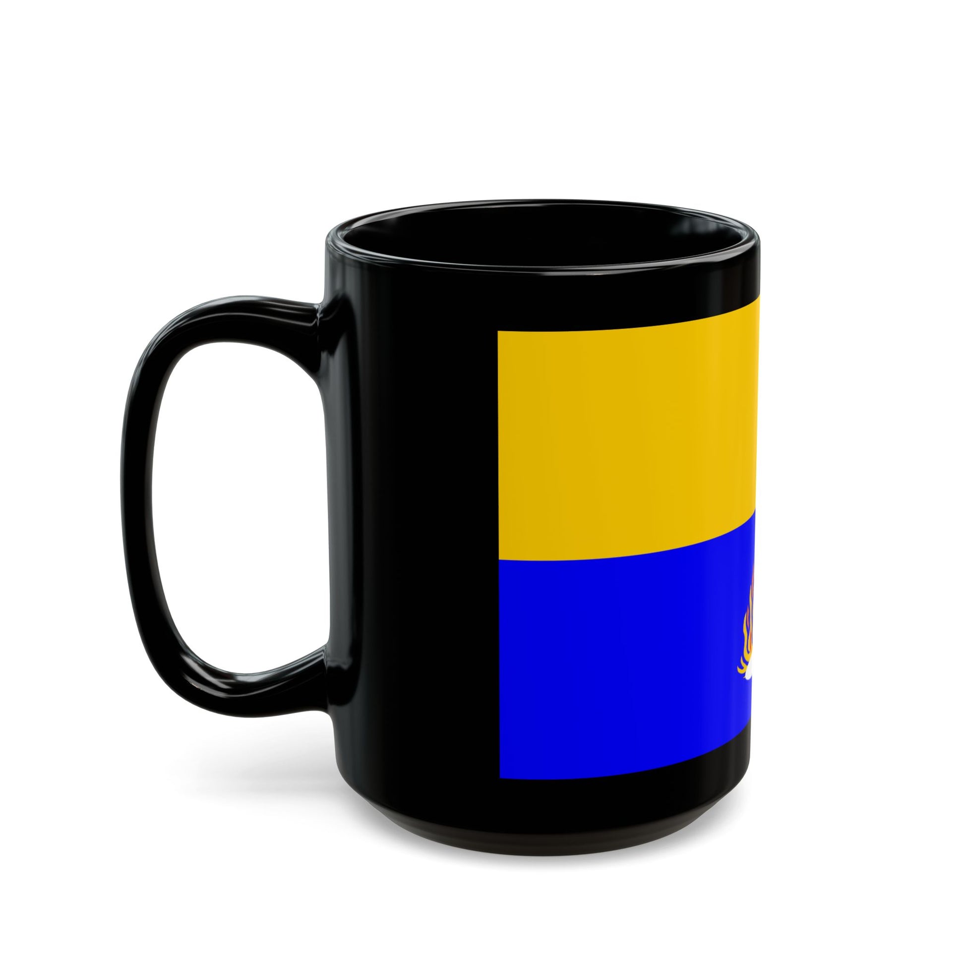 Flag of Kalkara 1993 to 2009 Malta - Black Coffee Mug-Go Mug Yourself