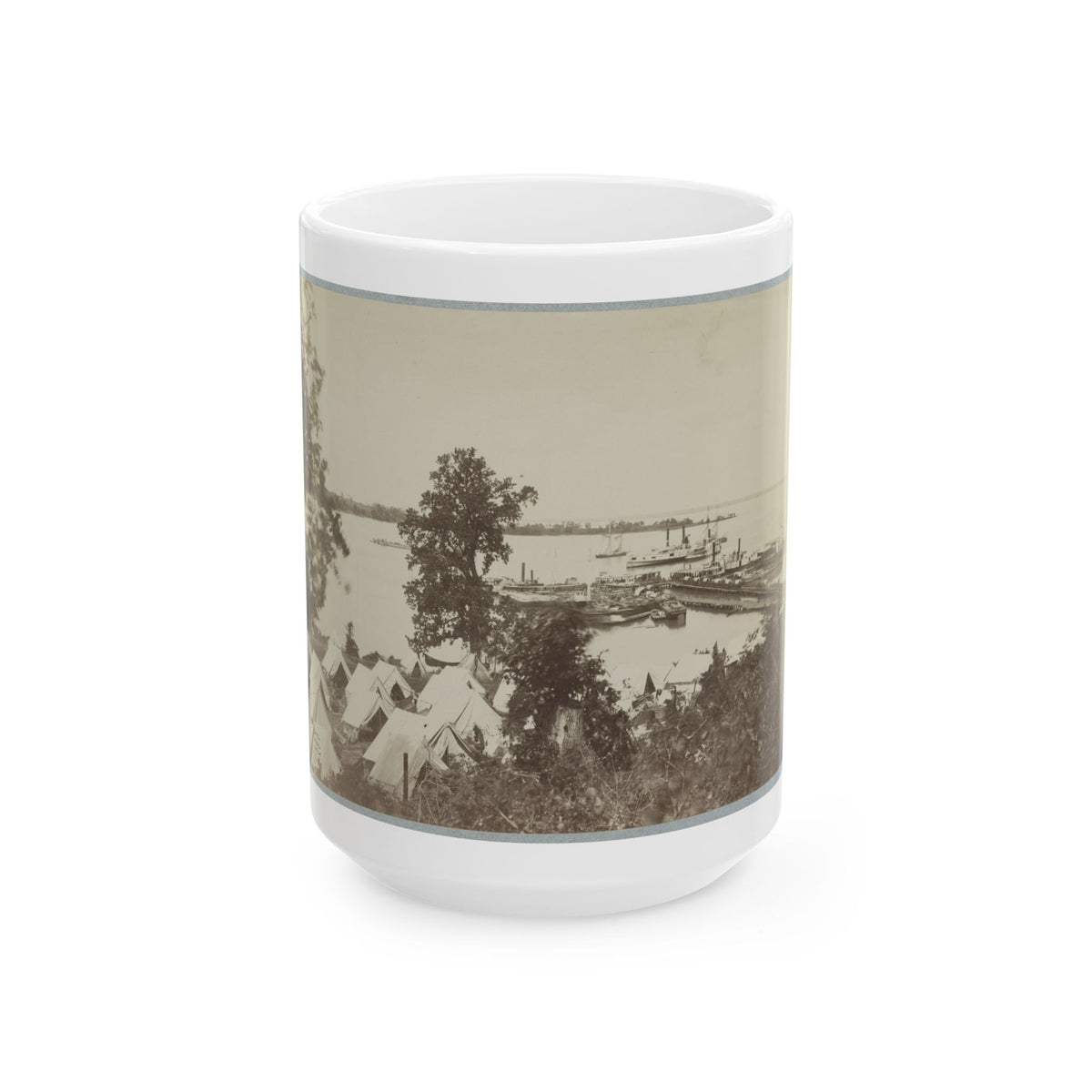 Belle Plain Landing, Va. 005 (U.S. Civil War) White Coffee Mug