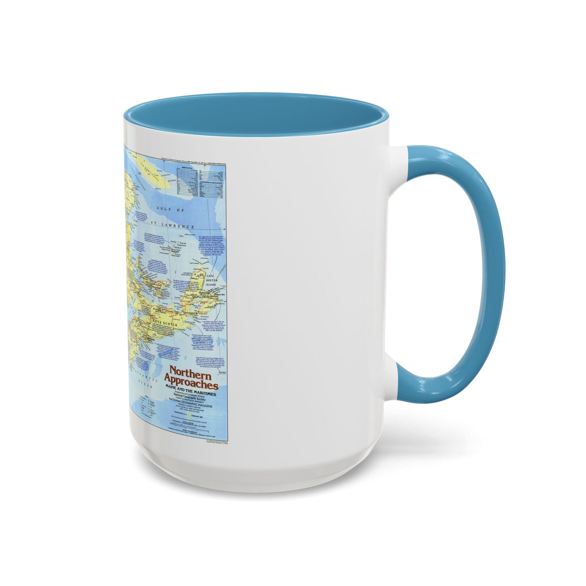 USA - Northern Approaches 1 (1985) (Map) Accent Coffee Mug