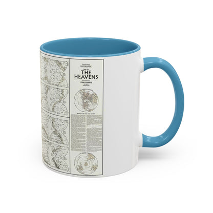 Heavens, The - Monthly Star Charts (1970) (Map) Accent Coffee Mug