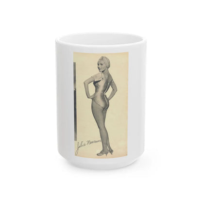 Julie Newmar #355 (Vintage Female Icon) White Coffee Mug-15oz-Go Mug Yourself