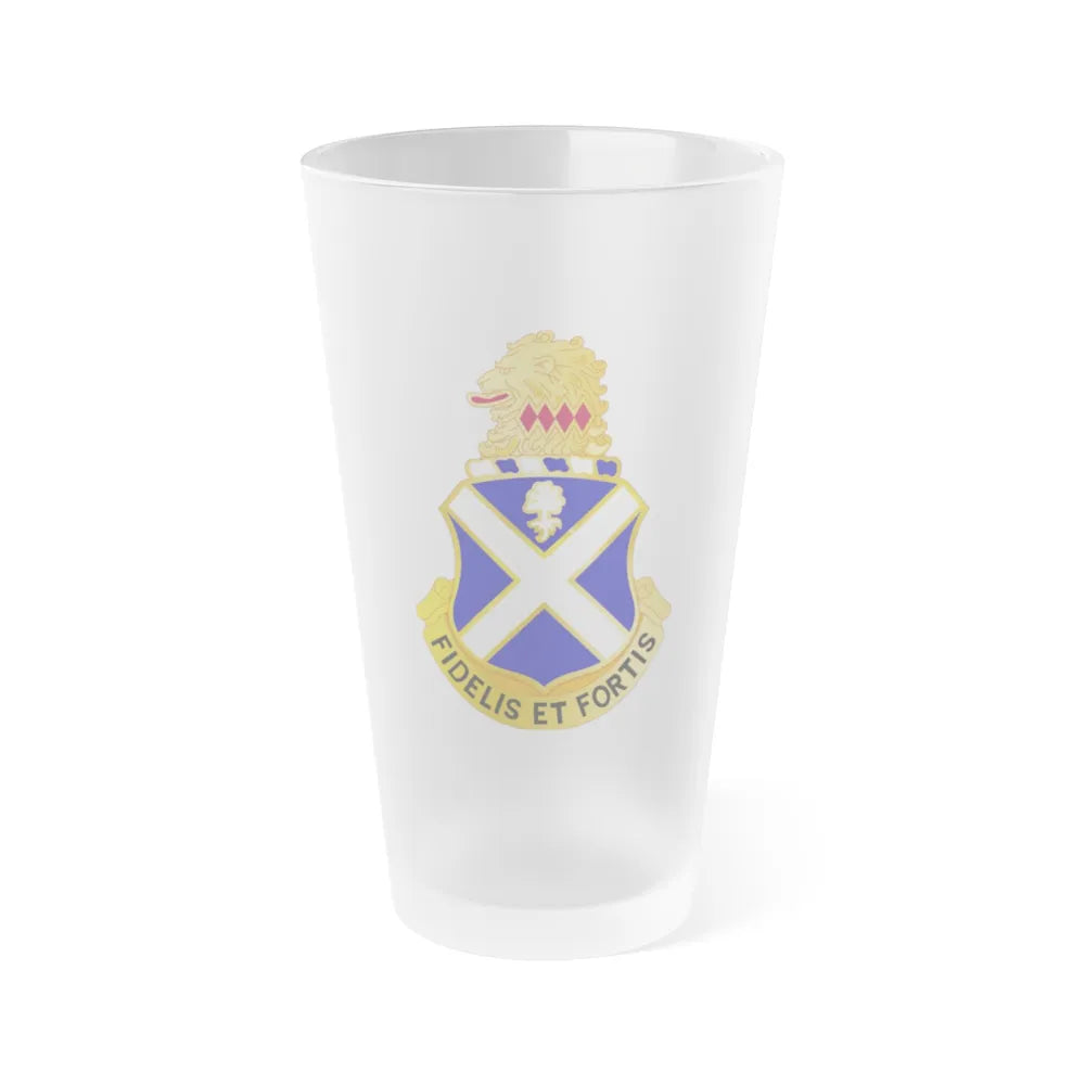 113th Infantry Regiment (U.S. Army) Frosted Pint Glass 16oz-Go Mug Yourself