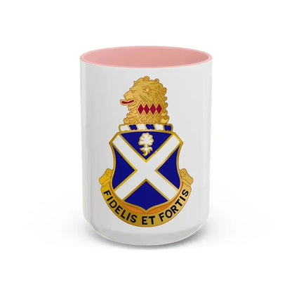 113th Infantry Regiment (U.S. Army) Accent Coffee Mug 15oz Pink - Go Mug Yourself
