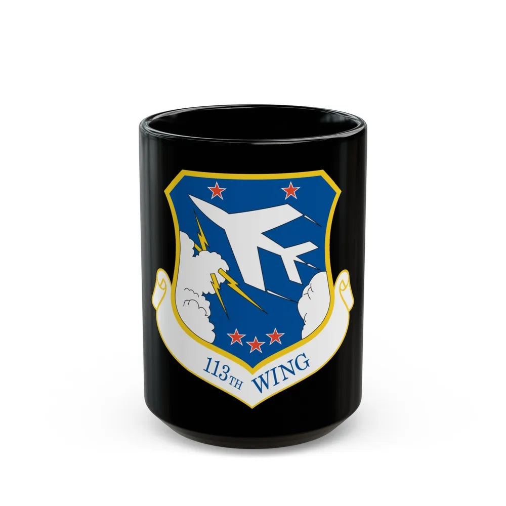 113th Wing (U.S. Air Force) Black Coffee Mug-15oz-Go Mug Yourself