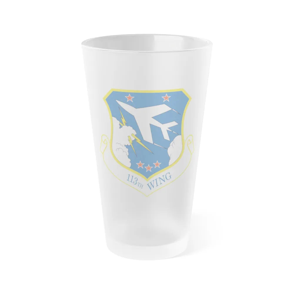 113th Wing (U.S. Air Force) Frosted Pint Glass 16oz-Go Mug Yourself