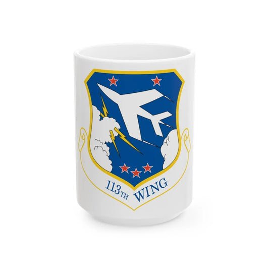 113th Wing (U.S. Air Force) White Coffee Mug-15oz-Go Mug Yourself