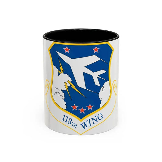 113th Wing (U.S. Air Force) Accent Coffee Mug 11oz Black - Go Mug Yourself