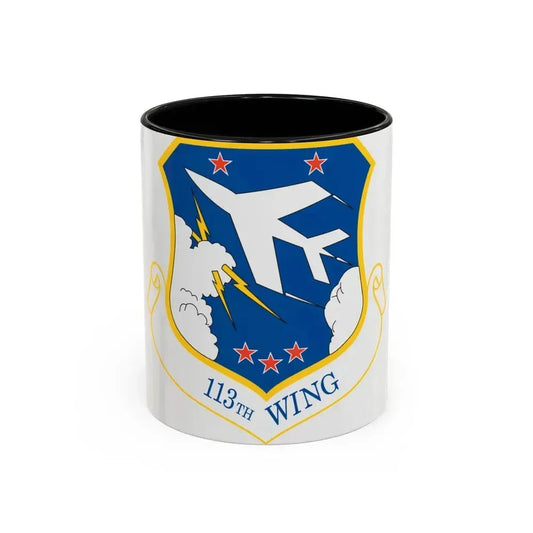 113th Wing (U.S. Air Force) Accent Coffee Mug 11oz Black - Go Mug Yourself