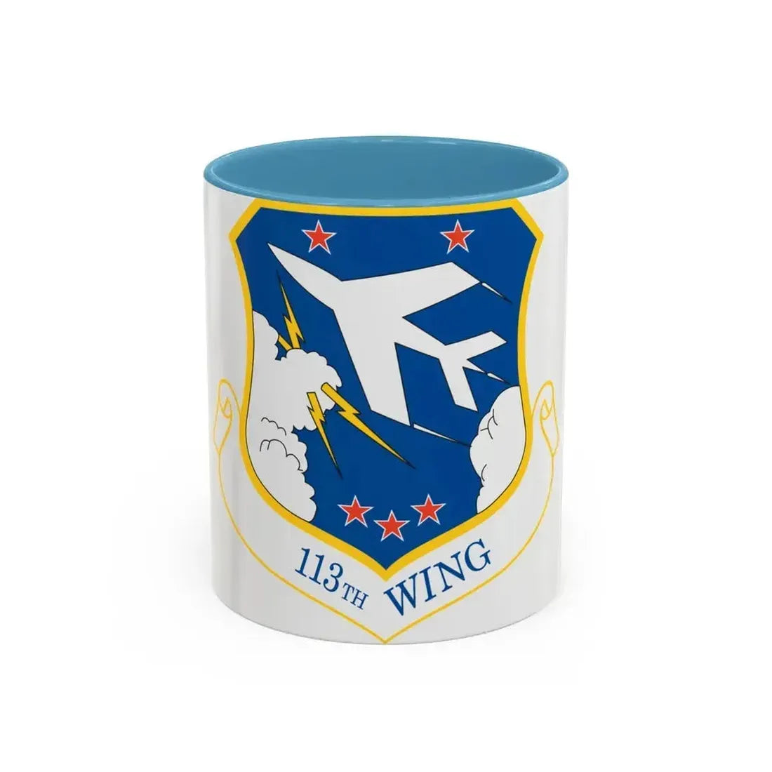 113th Wing (U.S. Air Force) Accent Coffee Mug 11oz Light Blue - Go Mug Yourself