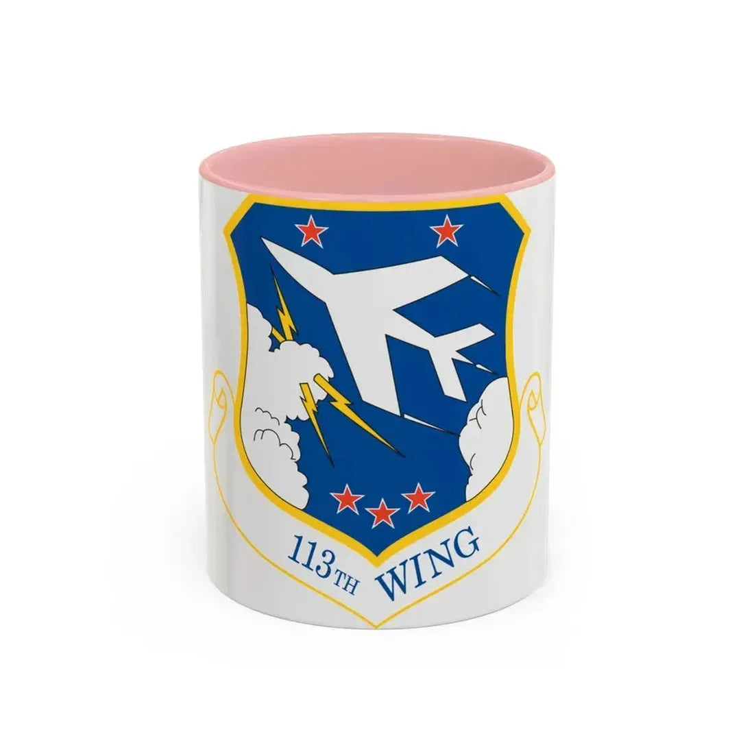 113th Wing (U.S. Air Force) Accent Coffee Mug 11oz Pink - Go Mug Yourself
