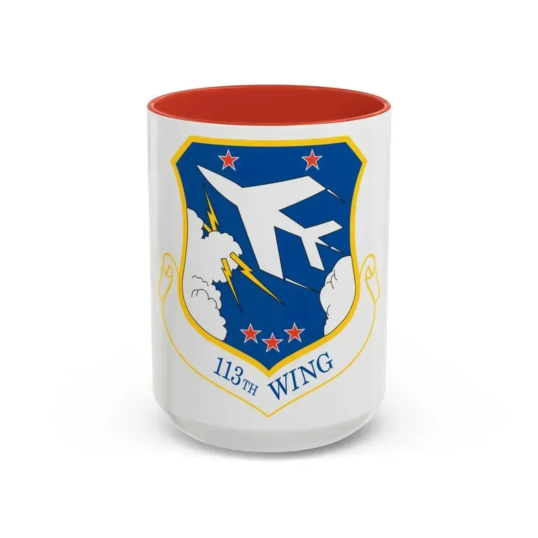 113th Wing (U.S. Air Force) Accent Coffee Mug 15oz Red - Go Mug Yourself